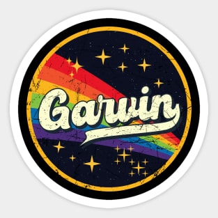 Garvin // Rainbow In Space Vintage Grunge-Style Sticker